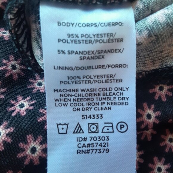 Ann Taylor Fitted Black & Rose V Neck Blouse XSP - Picture 10 of 12